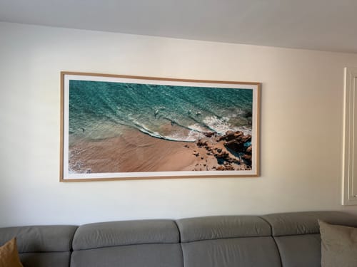 The Pass From Above · Panoramic Art Print framed in a customer's home - verified photo review