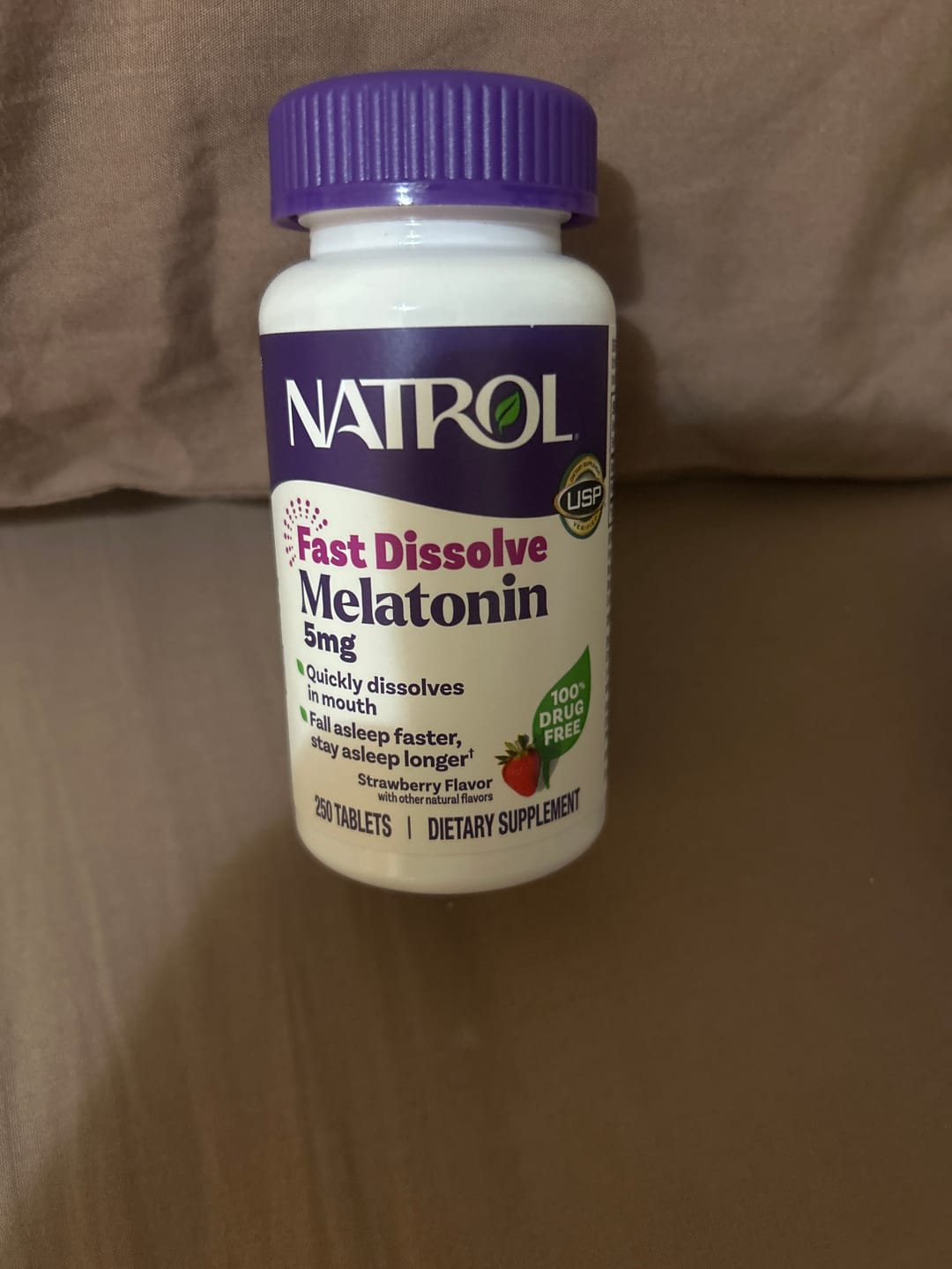 Customer photo review of Natrol - Melatonina 5 Mg 250 Tablets Dissolução Rápida Sabor Morango