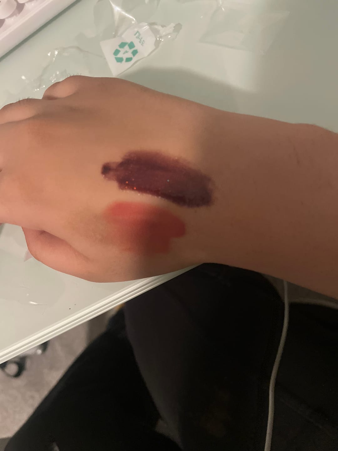 Customer photo review of Present Matte Cheek & Lip Muds love story Crush