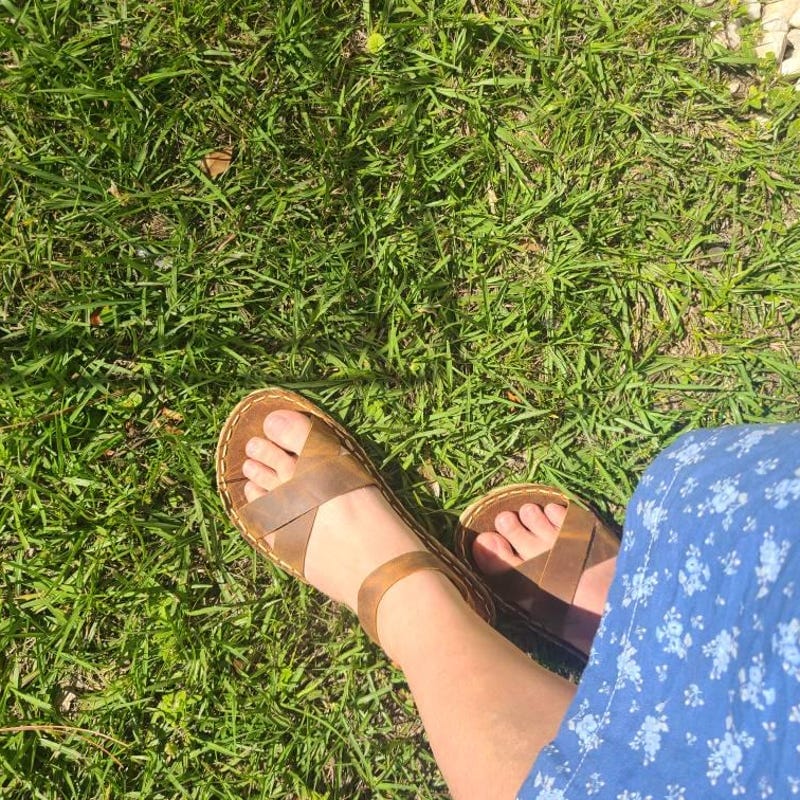 Customer photo review of Zero Drop Barefoot Sneakers – Handcrafted Leather Shoes With Wide Toe Box & Flexible Sole