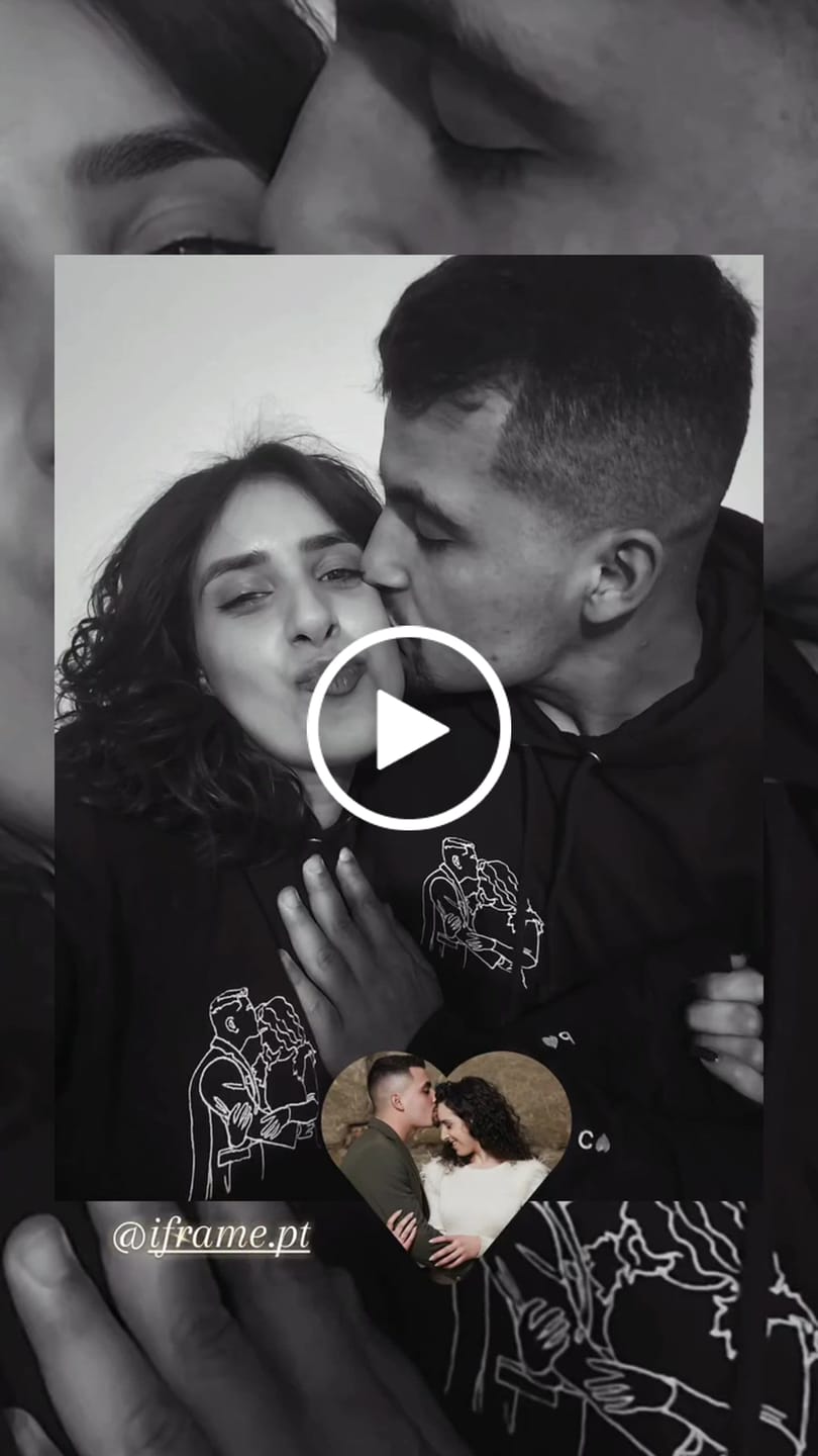 Customer video review of Hoodie Retrato Line Art Personalizável