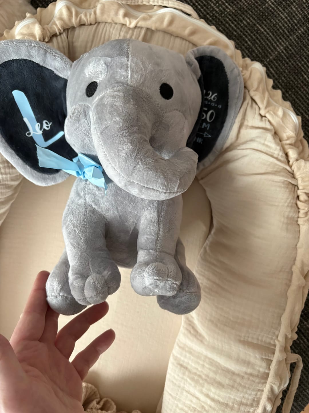 Customer photo review of Zur Geburt - Baby-Stofftier