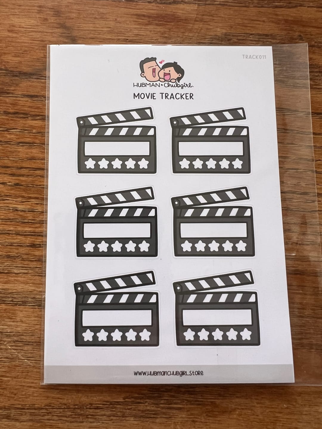 Customer photo review of Movies Tracker Planner Stickers