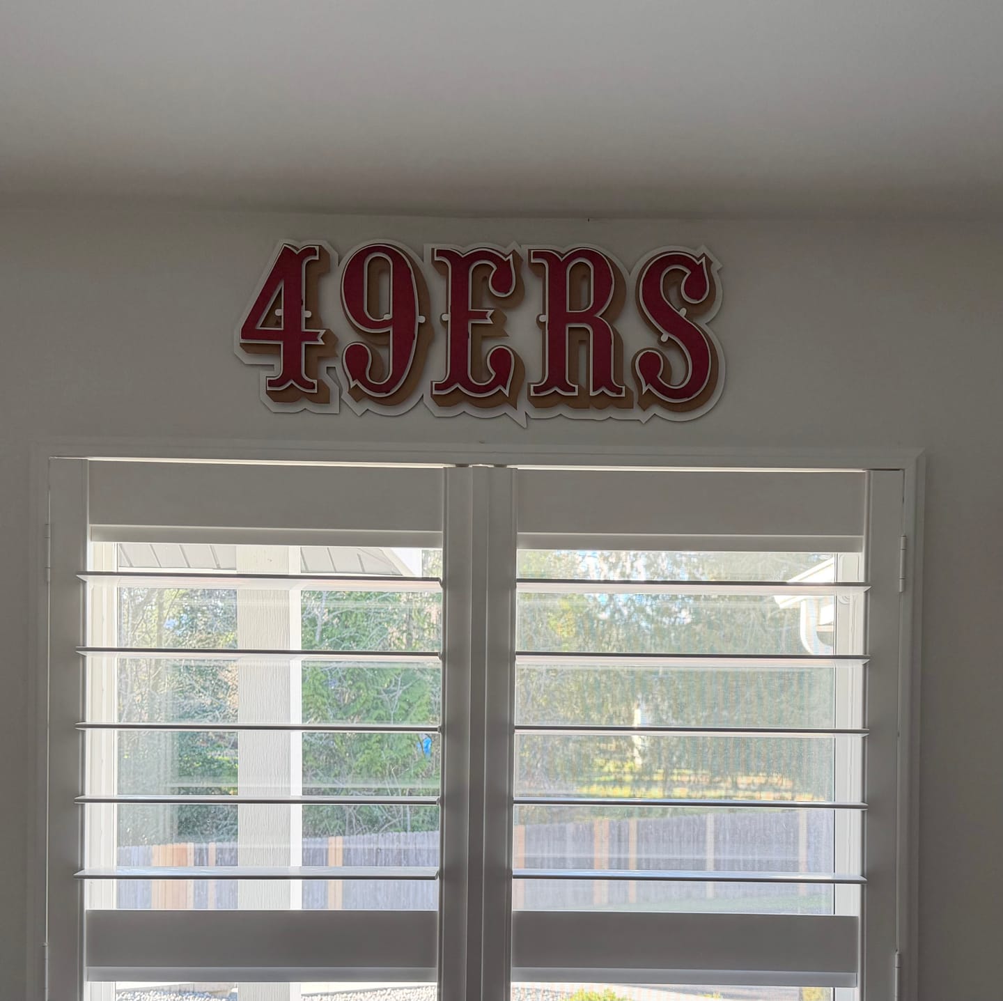 Customer photo review of San Francisco 49ers "1972-2004" 3D Vintage Metal Wall Art