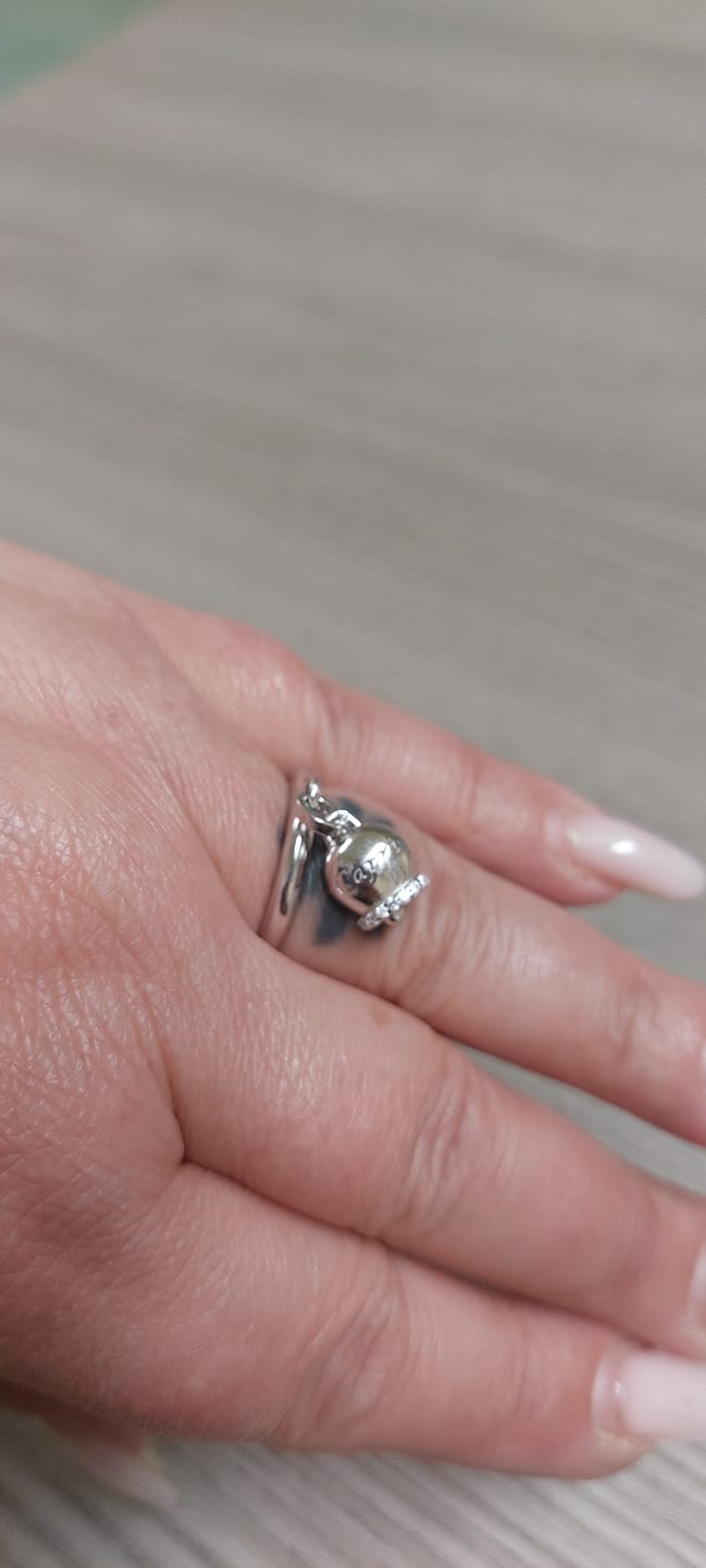 Customer photo review of Anello Campanella in Argento 925 e zirconi  TIZ CAMPAN 03