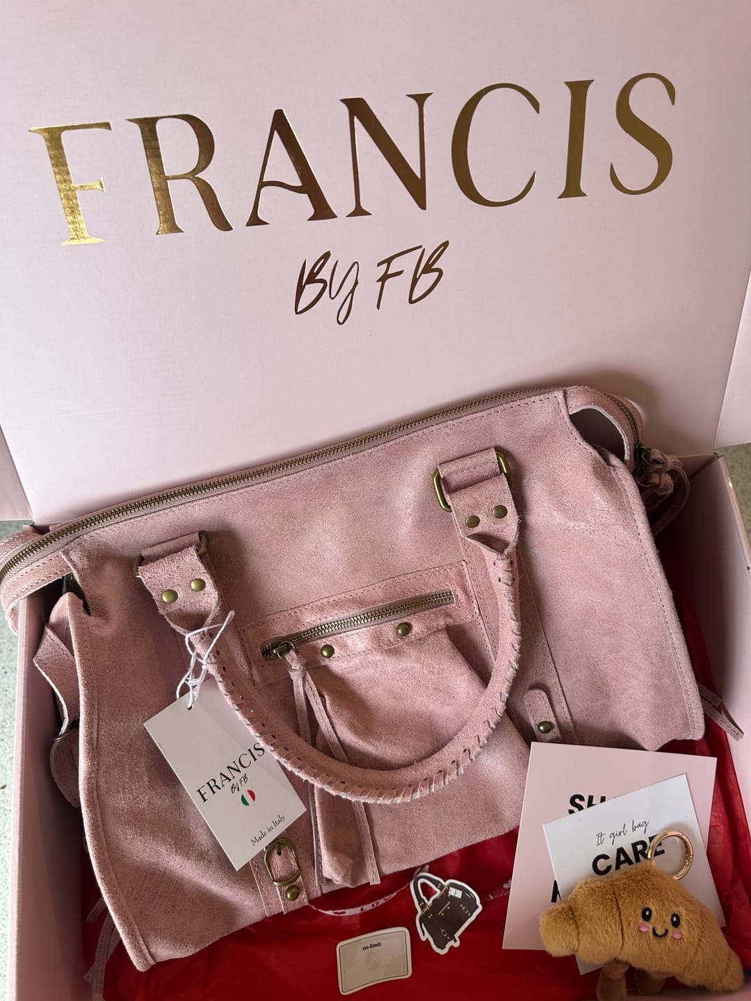 Customer photo review of It girl bag vanilla pink