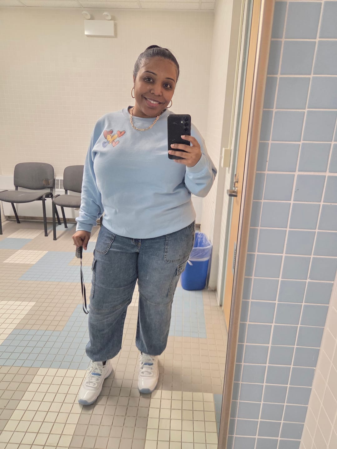 Customer photo review of Don't Let The Hard Days Win (Front & Back) Sweatshirt