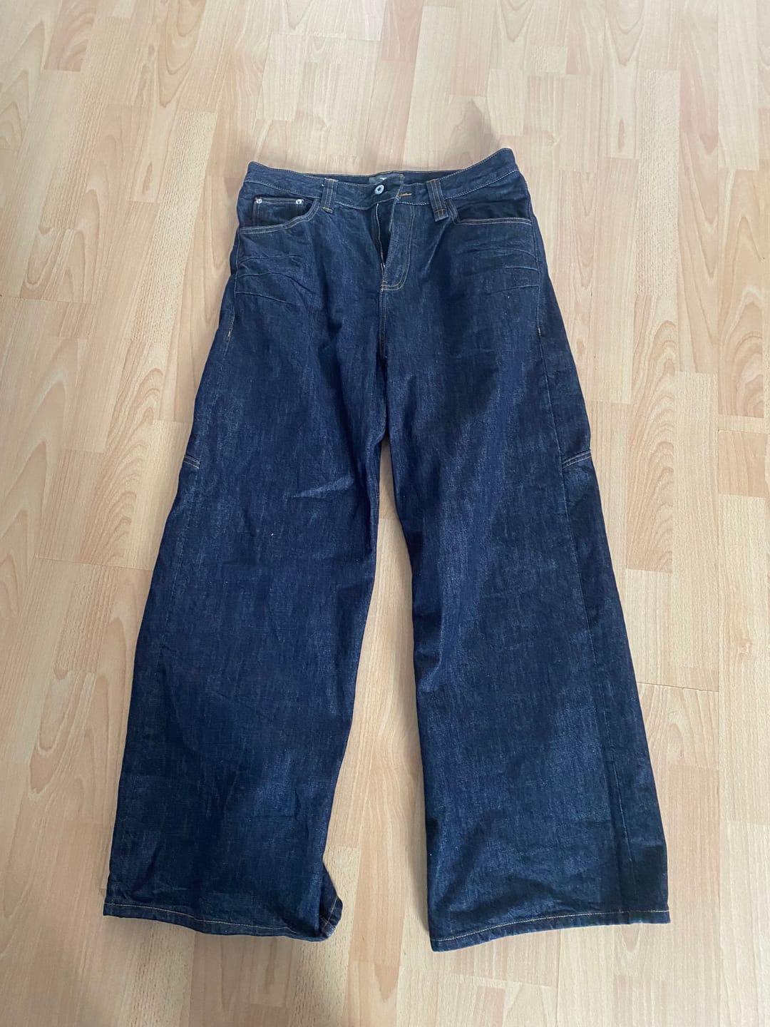 Customer photo review of Raw Denim Jeans Blue