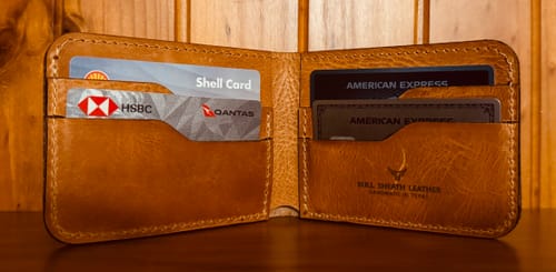 Customer photo review of Rio Grande Bifold Wallet - Saddle Tan