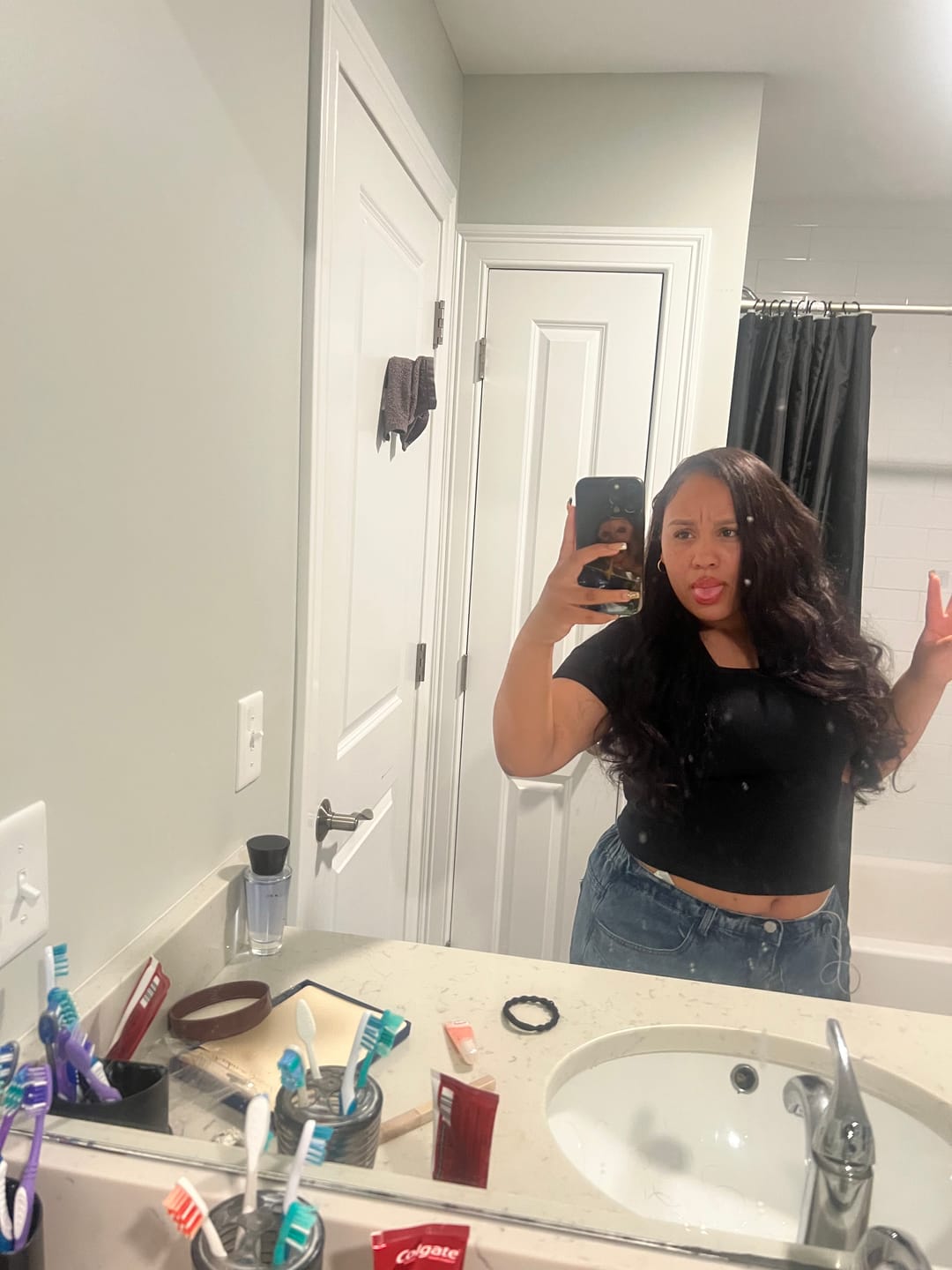 Customer photo review of Body Wave Human Hair Bundles Natural Color