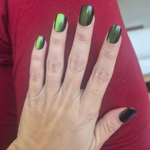 Customer photo review of Rainbow Swirl - Short Almond - 30 Adet Takma Tırnak