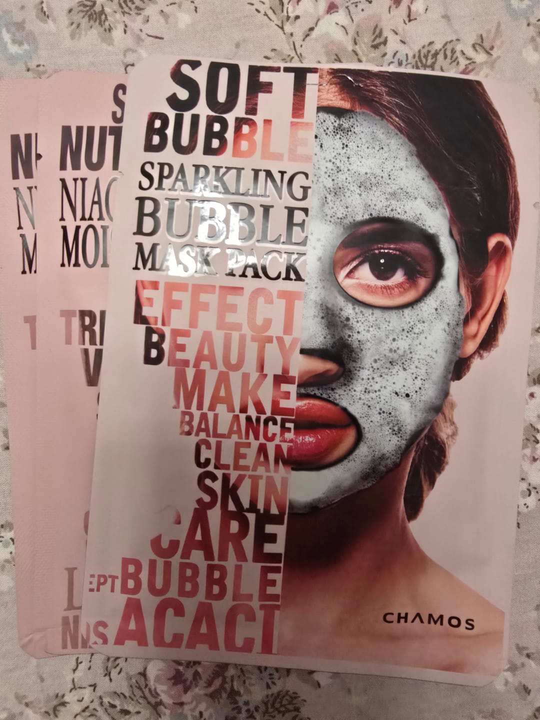 Customer photo review of Бълбукаща детоксикираща маска Chamos Acaci
