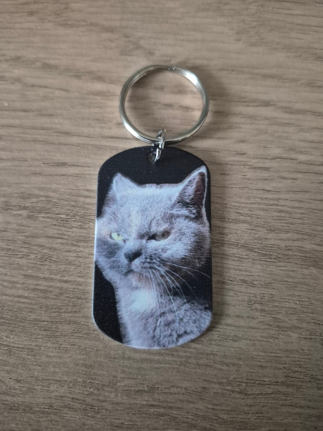Customer photo review of Photo double face - Porte-clés Dog Tag personnalisé