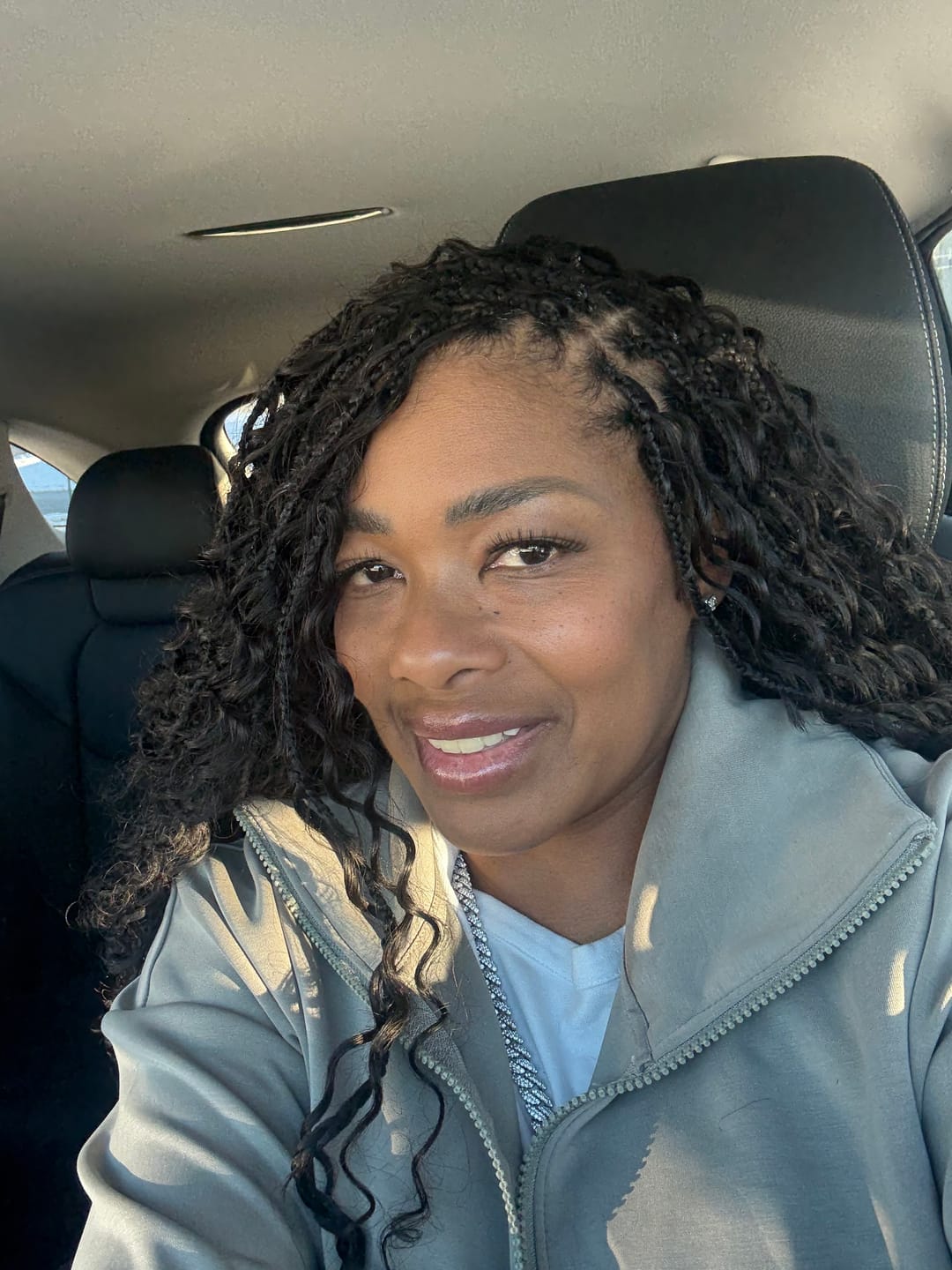 Customer photo review of Loose Curly Bulk Hair Extensions for Braiding