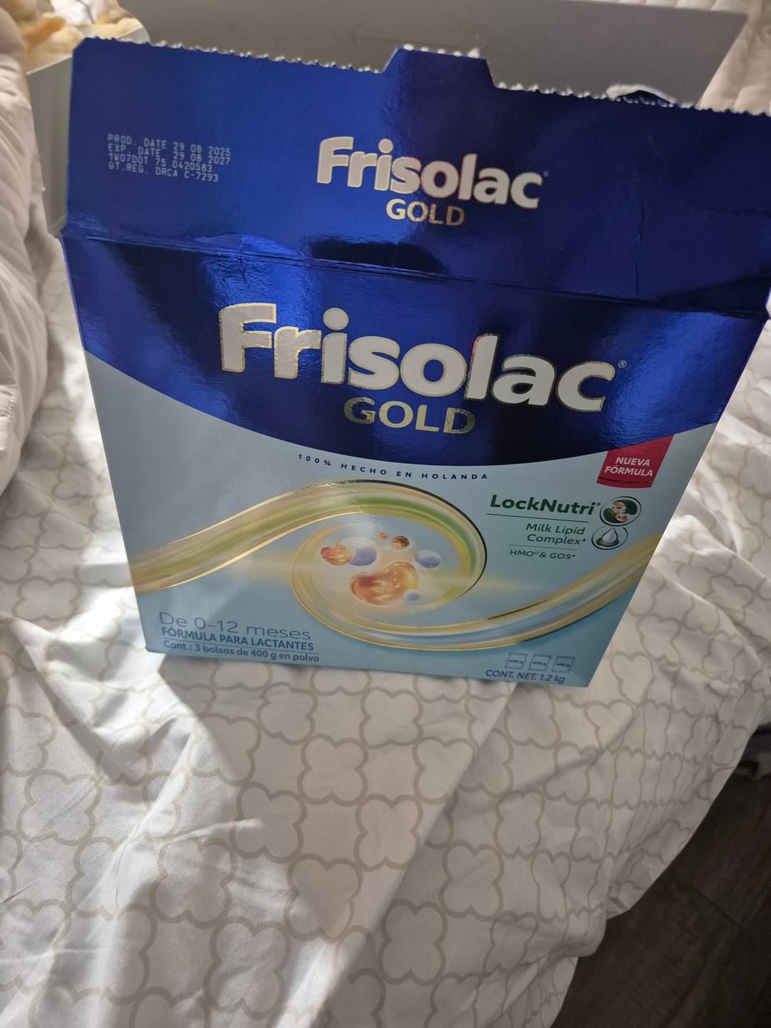 Customer photo review of Frisolac Gold 1 (0-6 Meses) 3 Pack 3.6 Kg