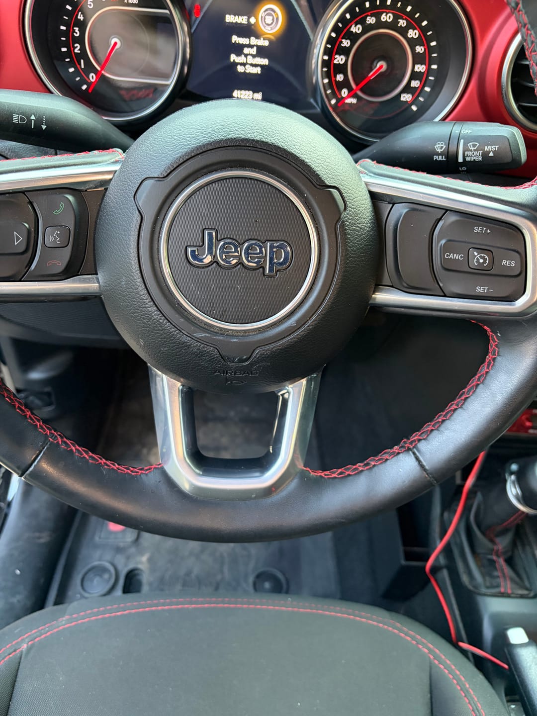 Customer photo review of Compass Steering Wheel Decal for Jeep