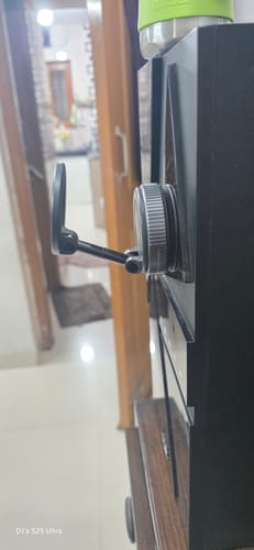 Customer's 360° MagPro Magnetic Phone Holder attached to the side of a black speaker.