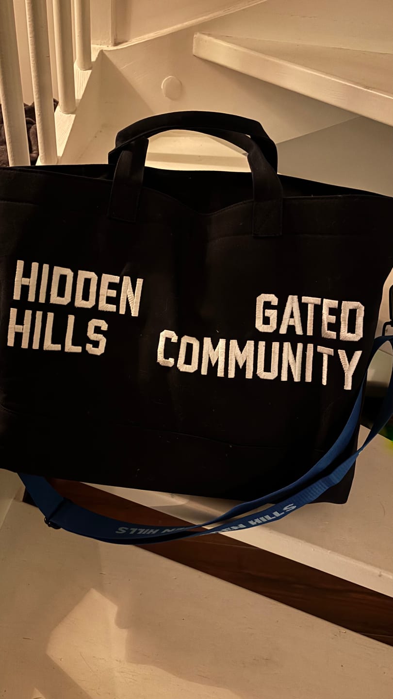 Customer photo review of GATED COMMUNITY CANVAS SHOPPER BAG