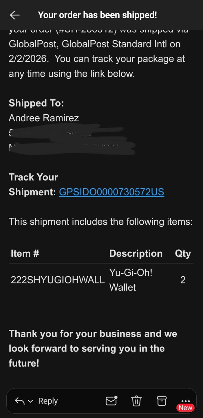 Customer photo review of Yu-Gi-Oh! Wallet