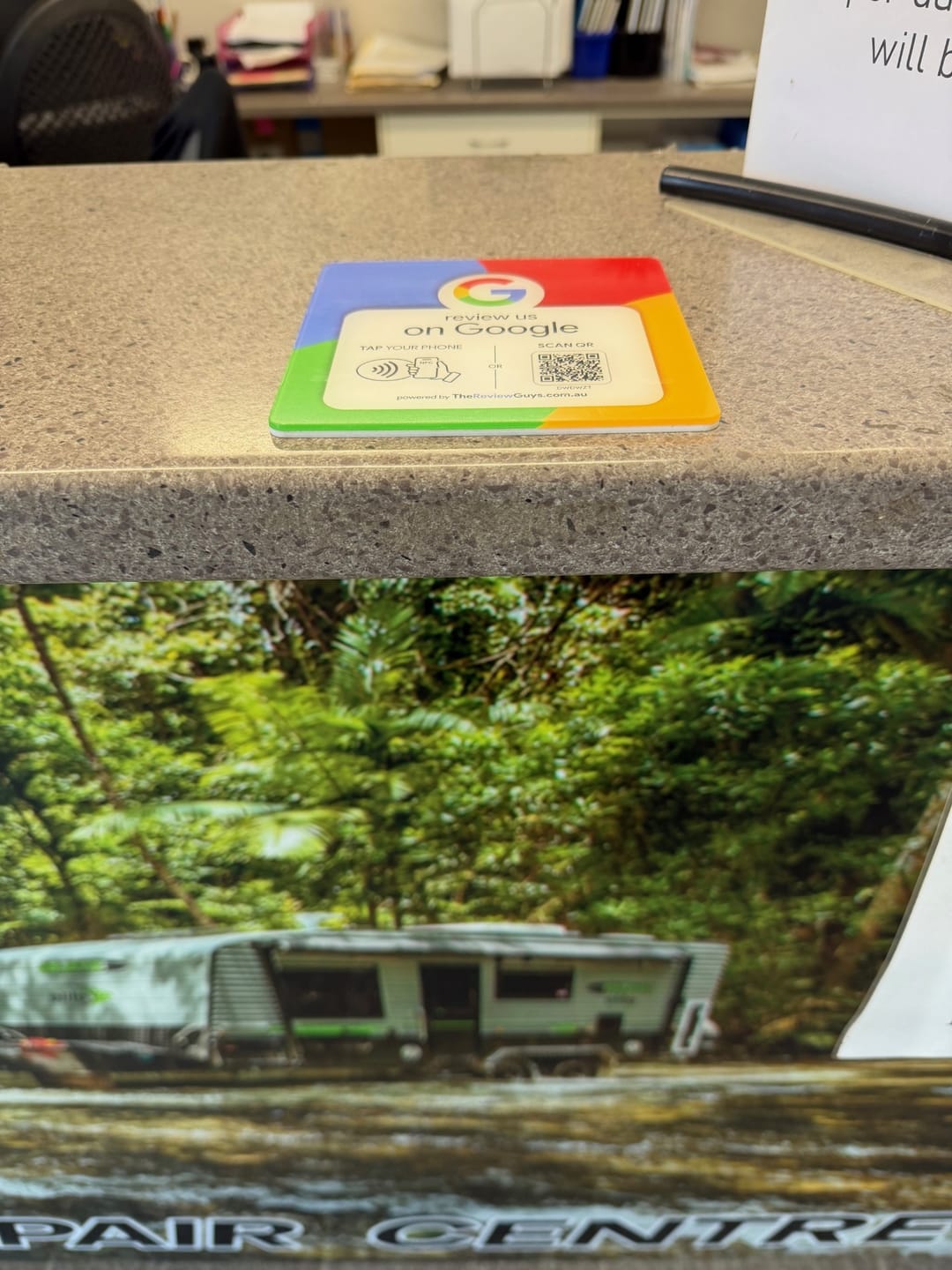 Customer photo review of Google Review NFC Plate +  QR Code