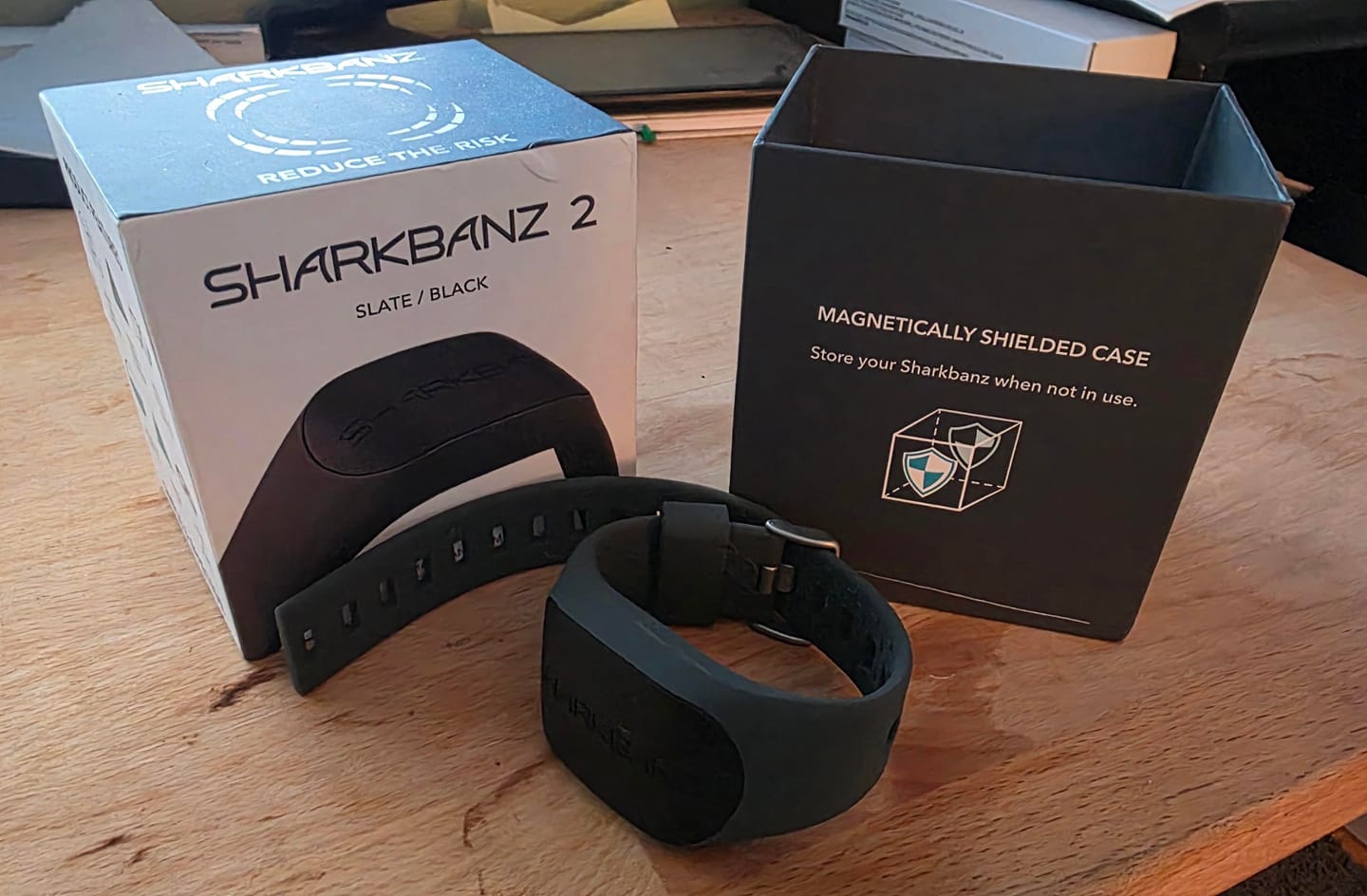 Customer photo review of Sharkbanz 2 – Wearable Shark Deterrent