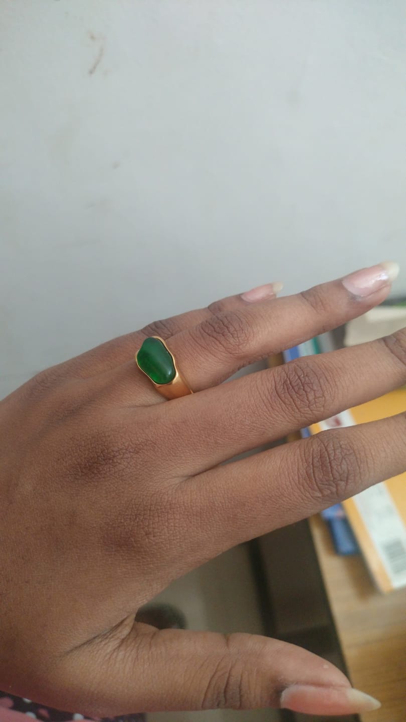Customer photo review of Greenstone Enigma Ring