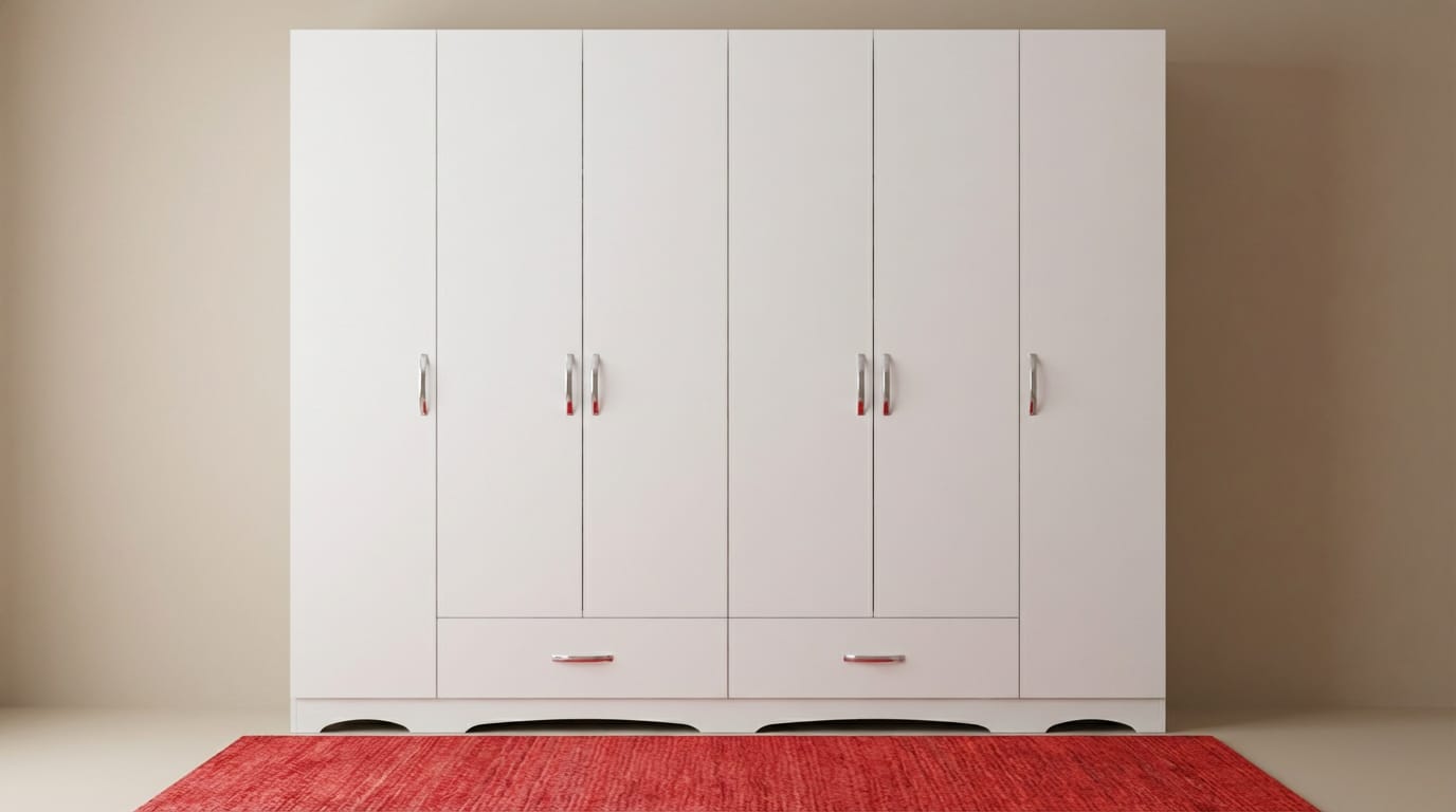 Customer photo review of Rani F4 Geniş Gardırop Elbise Dolabı 6 Kapaklı 2 Çekmeceli 12 Raflı 2 Askılı Tek Modül Beyaz