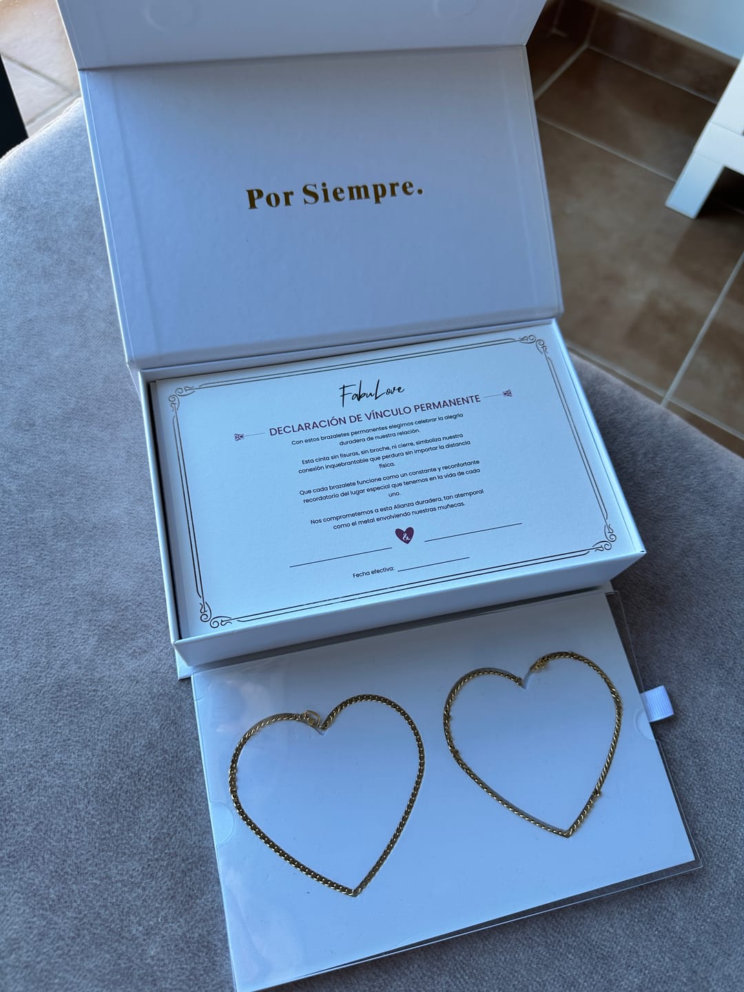 Reseña con foto del cliente del Kit de Pulsera Permanente FabuLove
