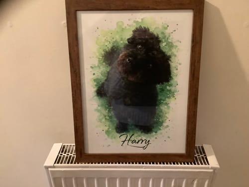 Customer photo review of Your Dog as Watercolor Portrait