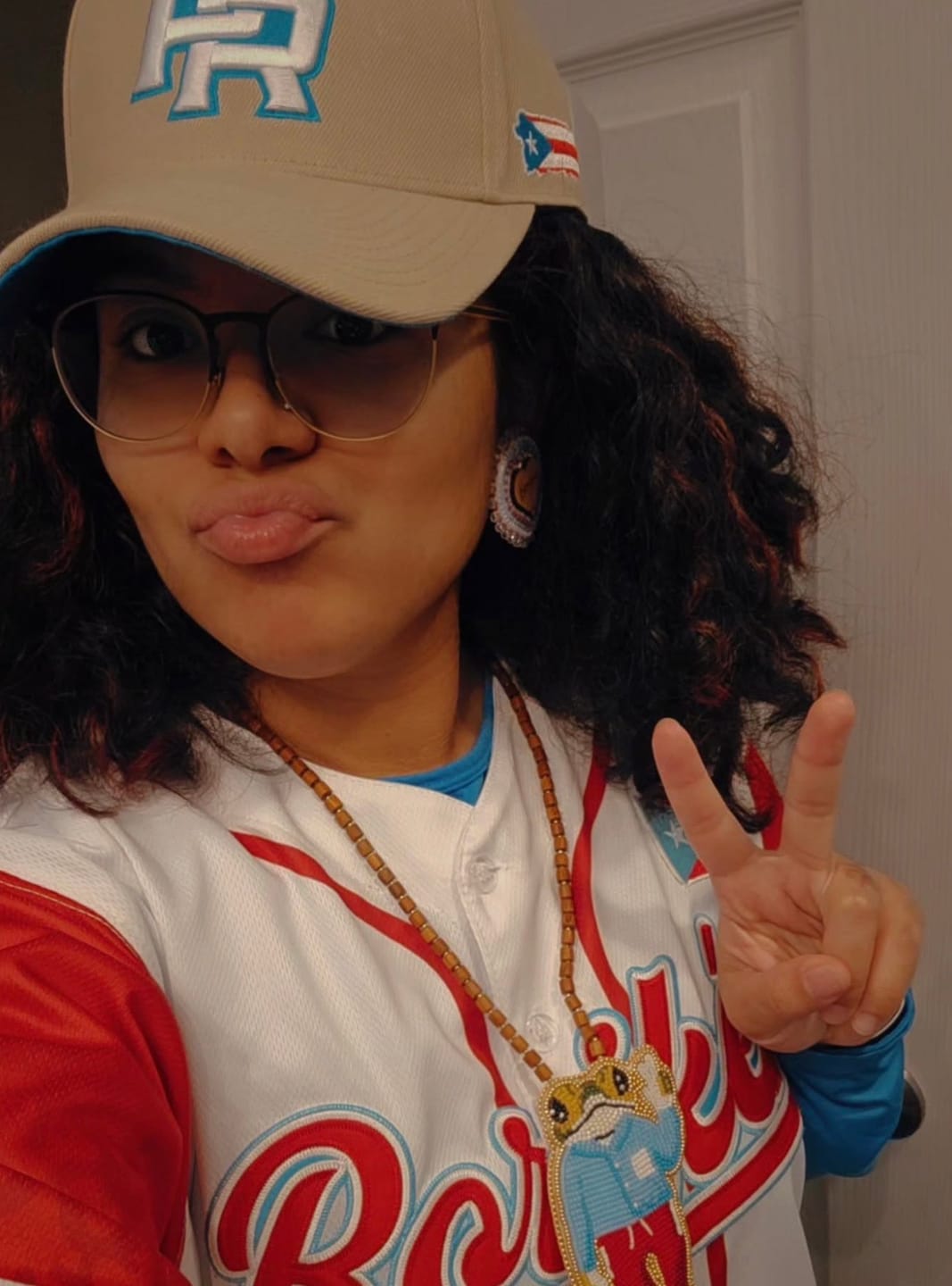Customer photo review of Puerto Rico Heritage Custom Baseball Jersey