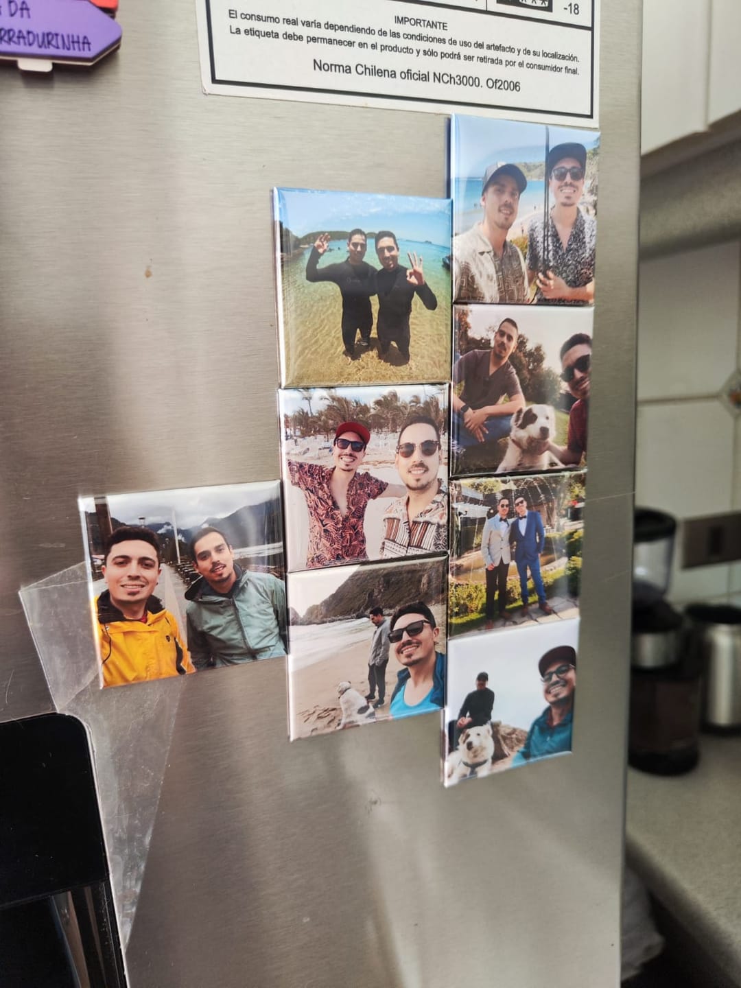 Customer photo review of Pack 9 Imanes personalizados Cuadrados