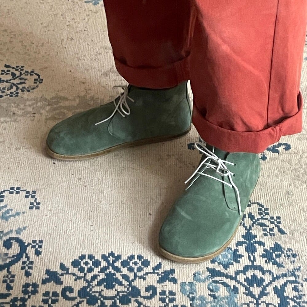 Customer photo review of Zero Drop Barefoot Sneakers – Handcrafted Leather Shoes With Wide Toe Box & Flexible Sole