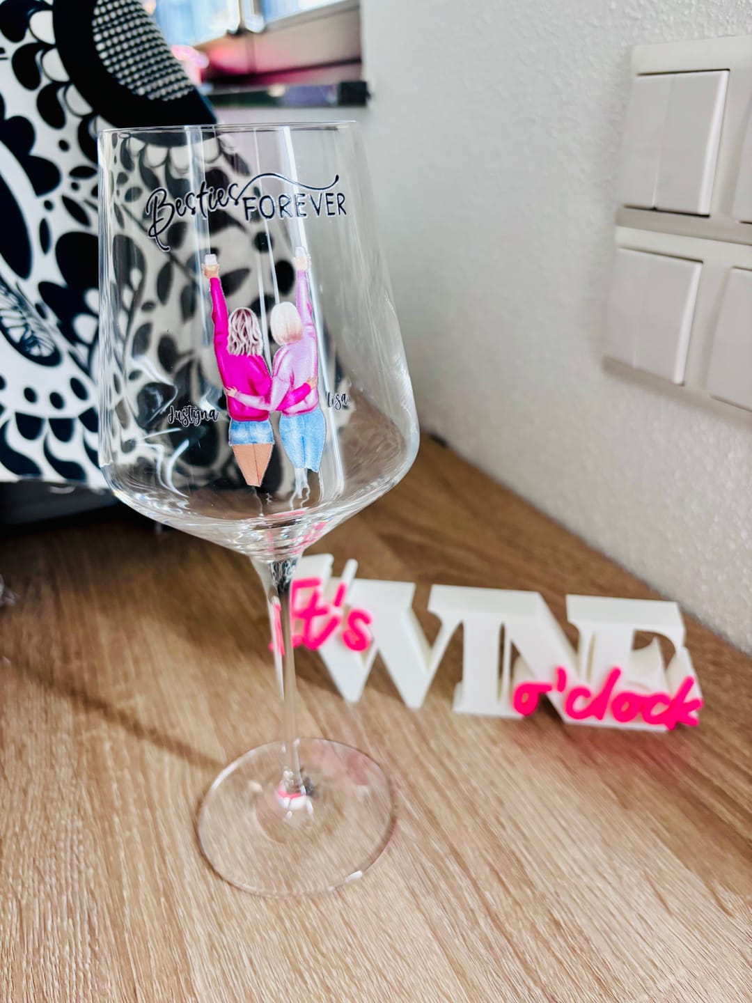 Customer photo review of Best Friends Forever - Personalisiertes Weinglas