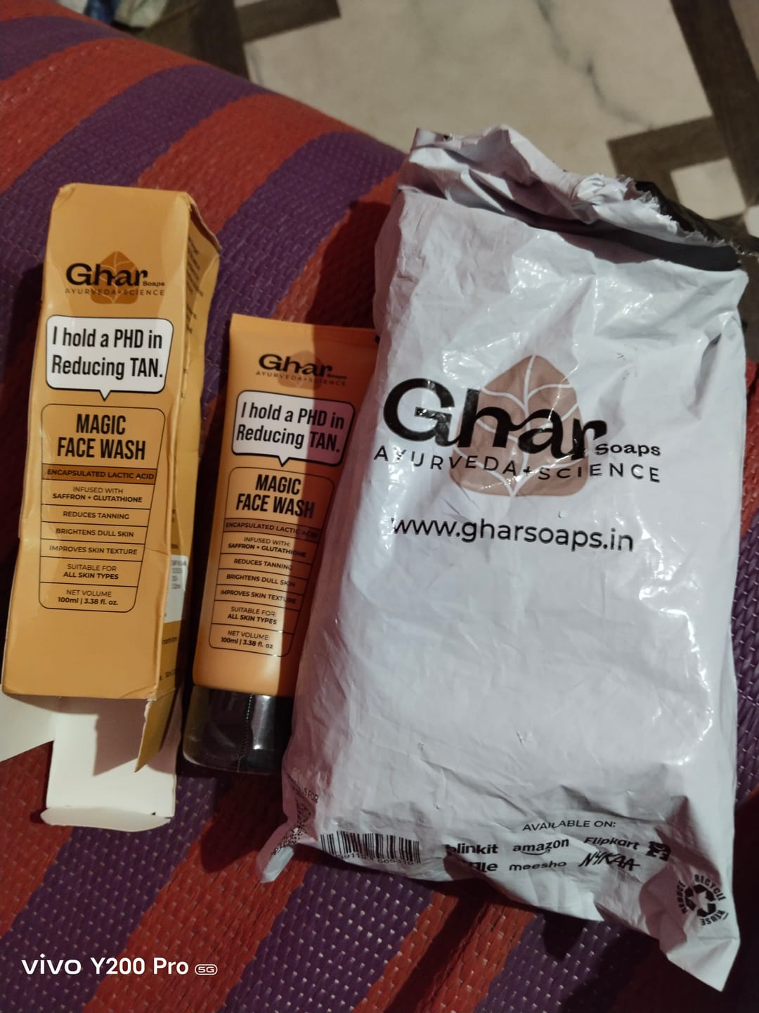 Customer photo review of Magic Face wash With Saffron and Lactic Acid