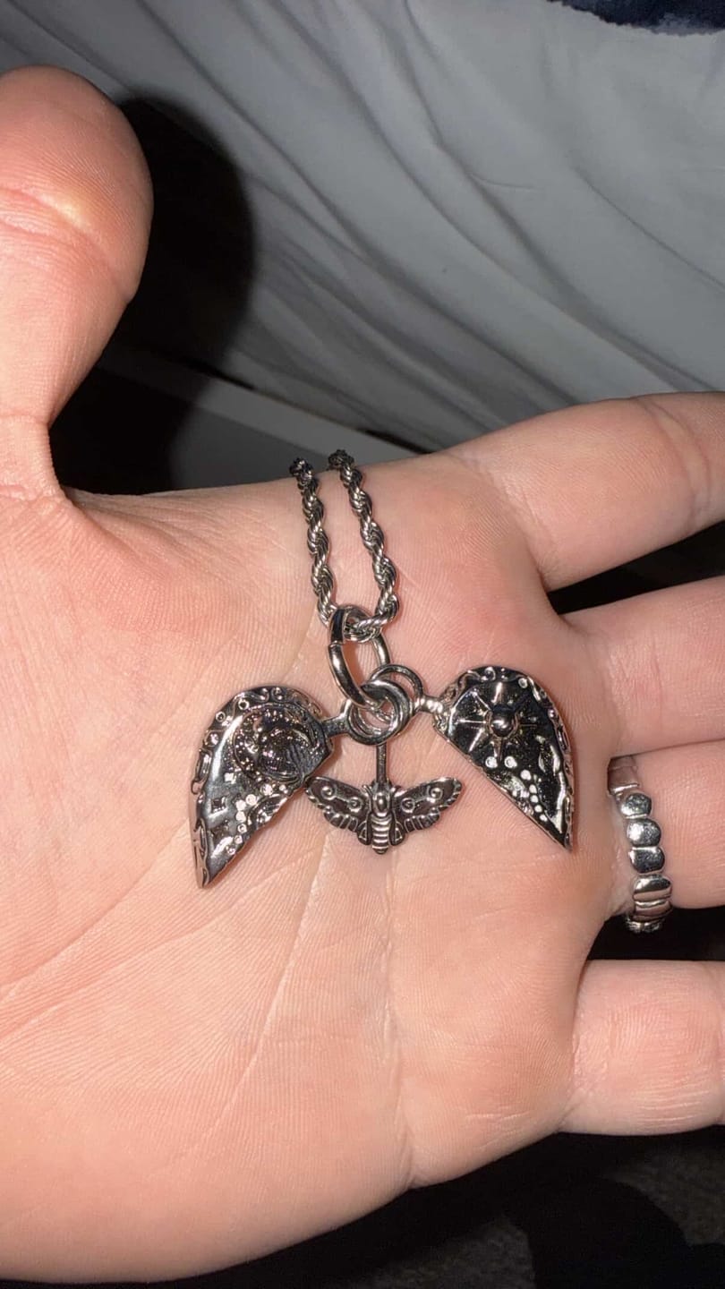 Customer photo review of COSMIC HEART PENDANT