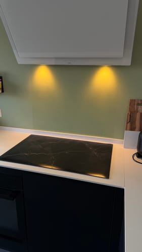 Customer photo review of Inductiebeschermer - Marmer - Natuurlijk - Textuur - Zwart