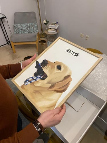 Customer photo review of Quadro Retrato Colorido (1 Animal)