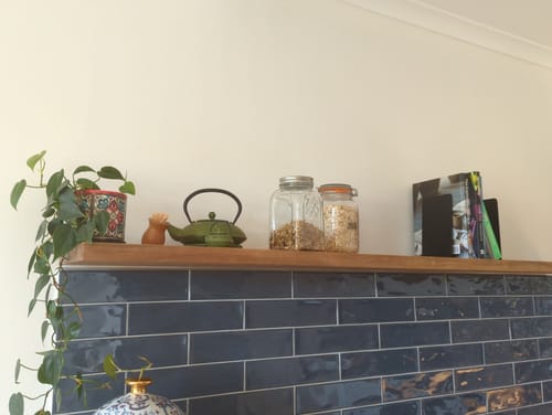 Customer photo review of Timber Floating Shelf
