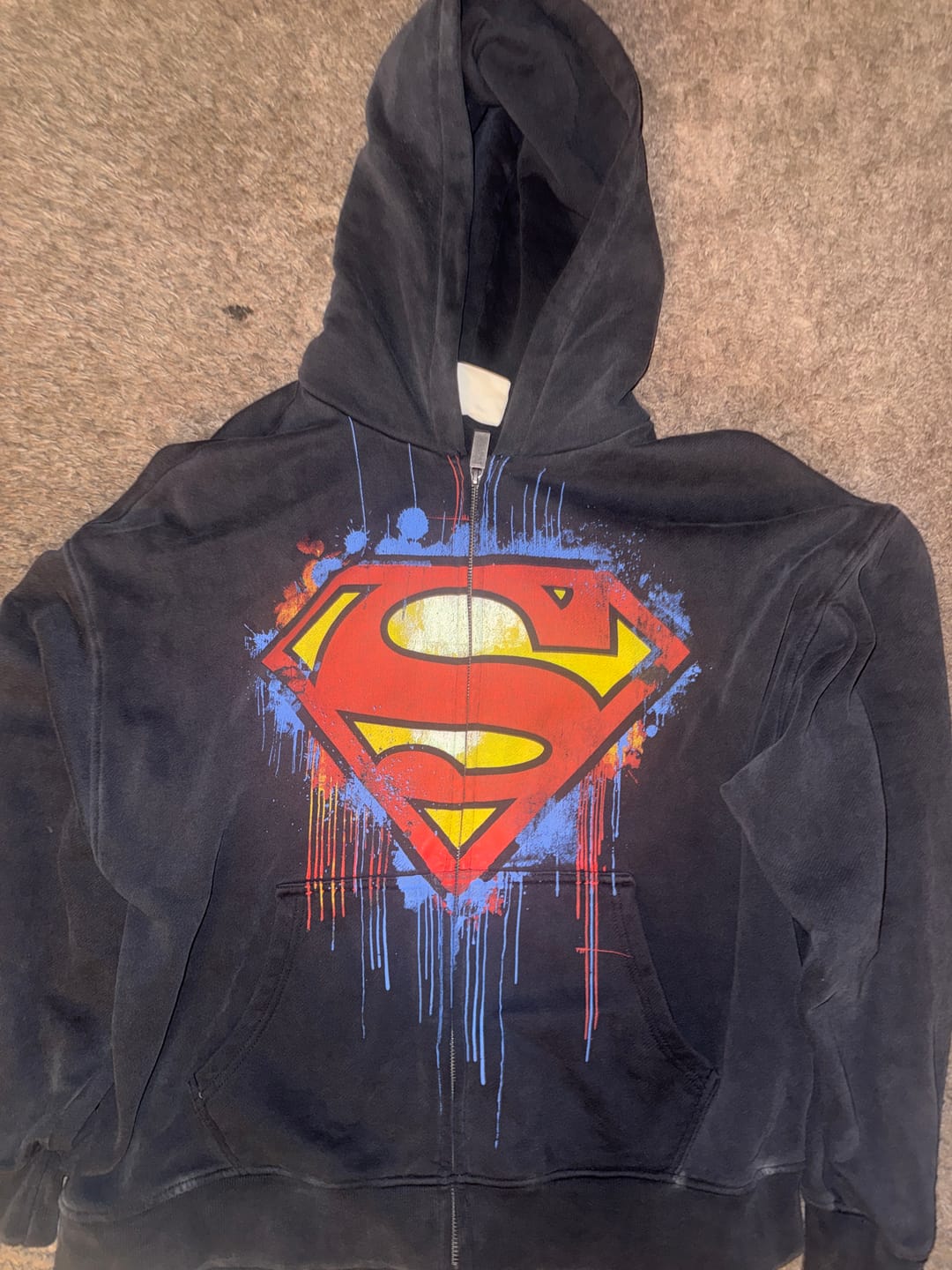Customer photo review of 5011 - Superman Drip Zip-Ups
