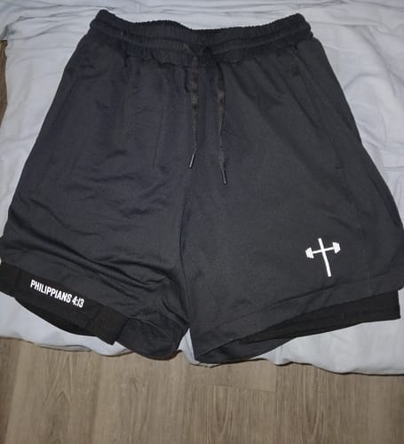 Customer photo review of Signature-Tech Liner Shorts