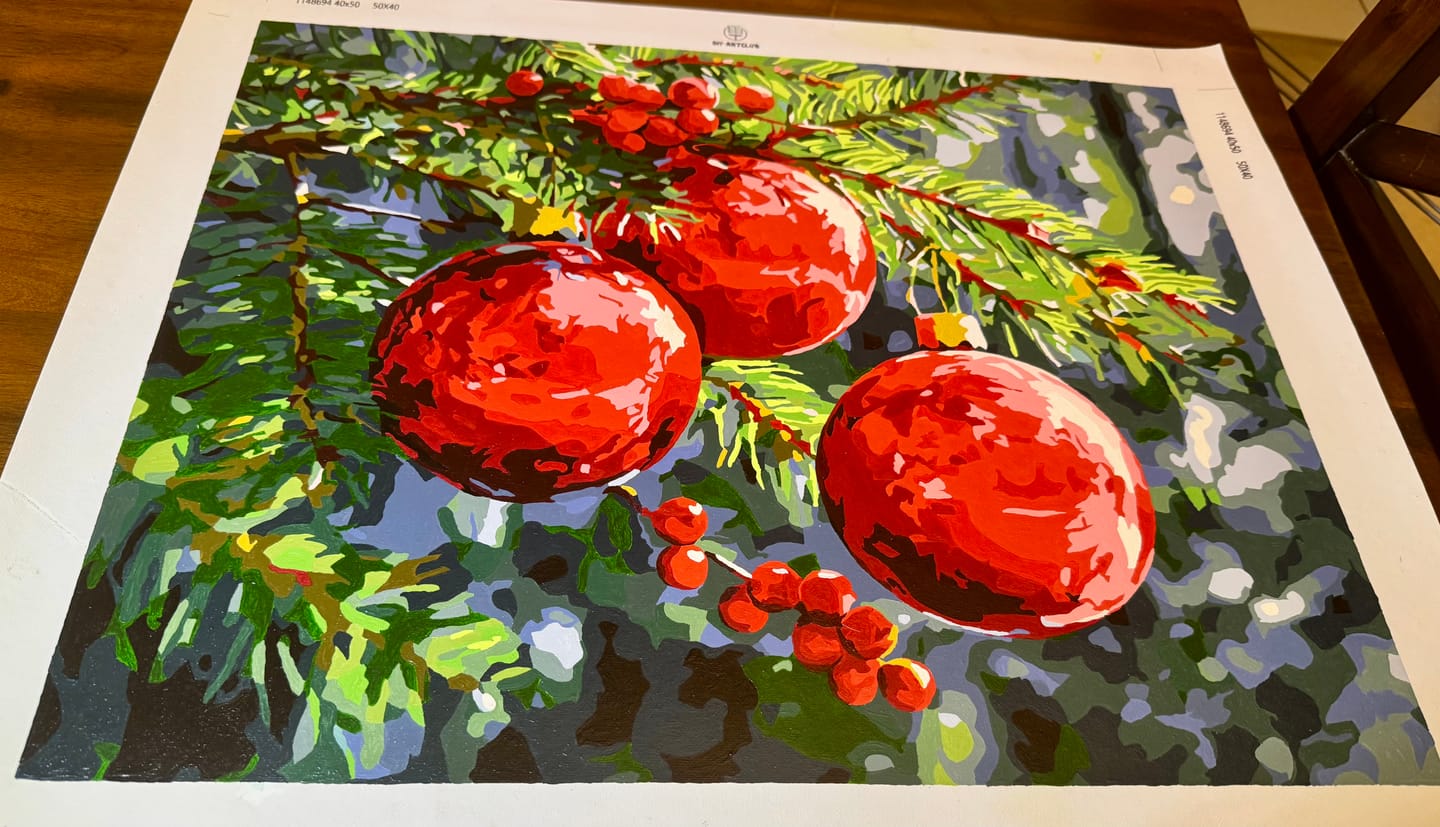 Customer photo review of Christmas ornaments | Paint by Number