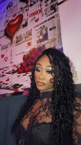 Customer photo review of Burmese Curly Natural Black Hair Bundles 1/3/4Pcs | Hair Extensions