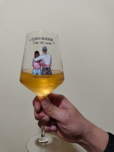 Customer photo review of Tutti i giorni - Calice da vino personalizzato per coppie per San Valentino