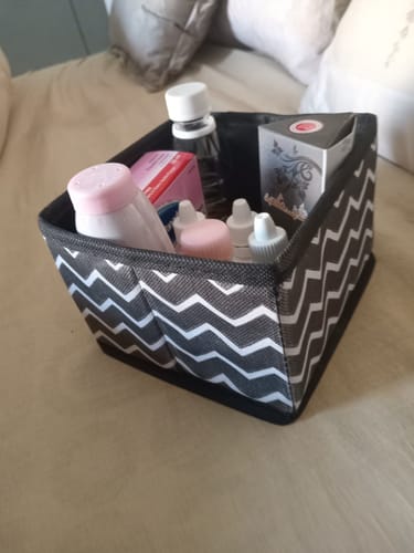 Customer photo review of Qoolish 6-Pack Drawer Organizers- Black Stripes