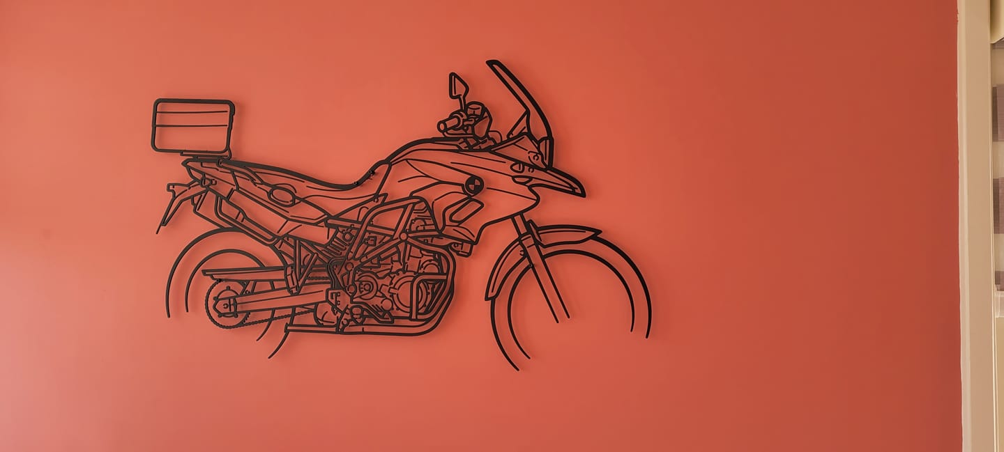Customer photo review of Your Custom Bike Silhouette Metal Wall Art