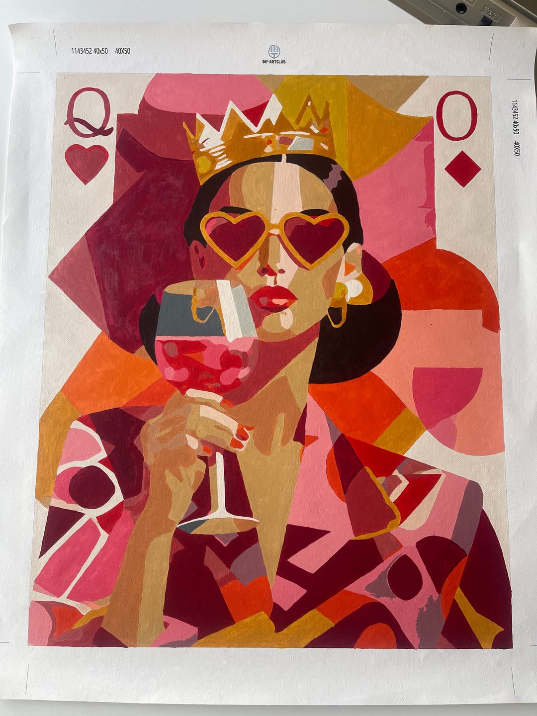 Customer photo review of The queen | Paint by Number
