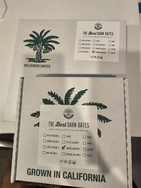 Customer photo review of Organic Premium Medjool Dates Box