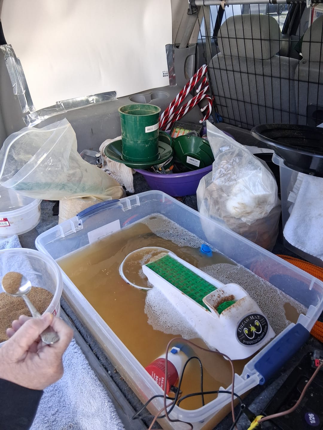 Customer photo review of Bering Sea Paydirt | Dream Mat Caught Gold | Gold Prospecting