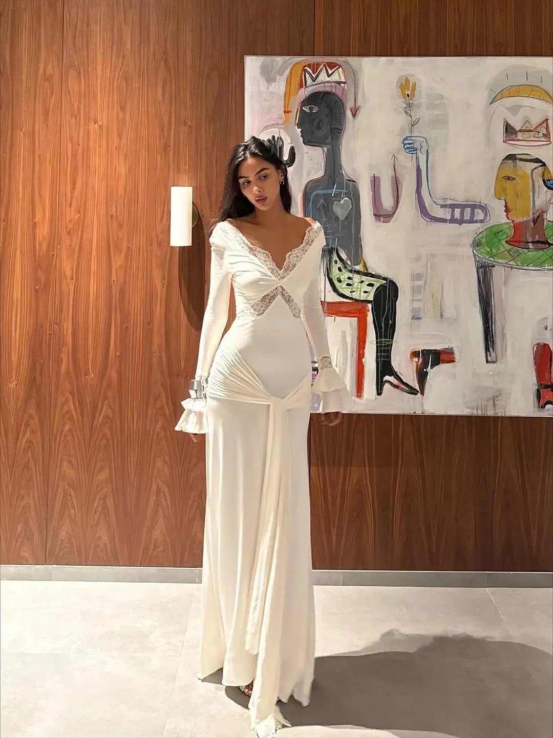 Customer photo review of Bella Bell Sleeve Maxi  Dress
