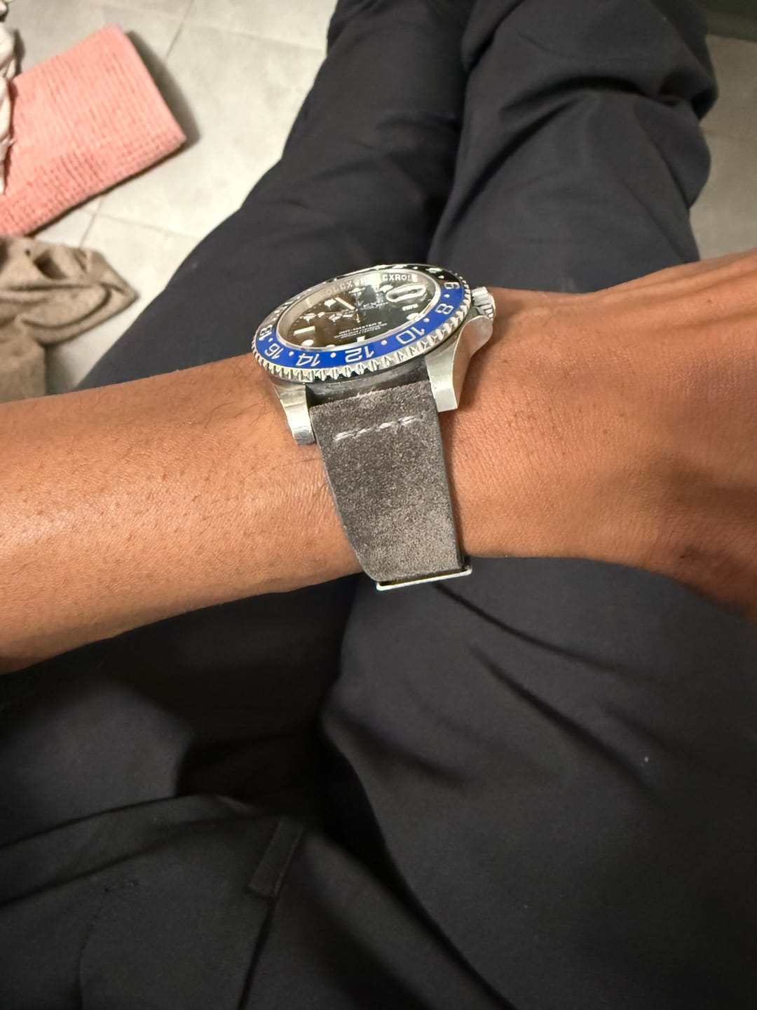 Customer photo review of Charcoal Grey Suede